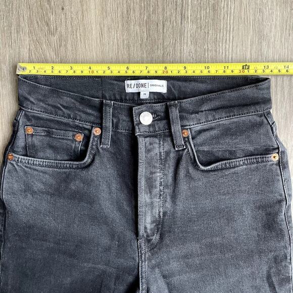 RE/DONE Originals High Rise Ankle Crop in Faded Black sz 26 - Picture 7 of 11
